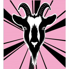 Graphic Goat Head Artwork Duvet Cover Set