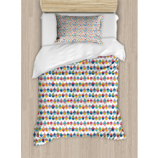 Abstract Colorful Nuts Duvet Cover Set