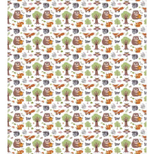 Doodle Woodland Animals Duvet Cover Set