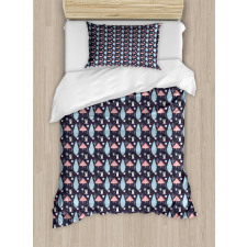 Penguins Boxes Trees Duvet Cover Set