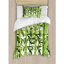 Fresh Green Plants Duvet Cover Set