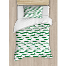 Funny Green Alligator Duvet Cover Set