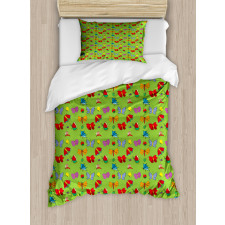 Colorful Bugs Insects Duvet Cover Set