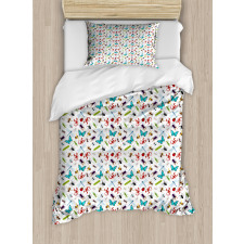 Colorful Insects Bugs Duvet Cover Set