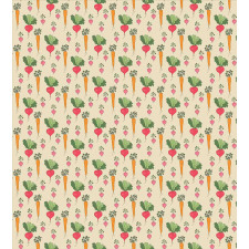 Radishes and Beets Duvet Cover Set