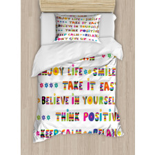 Motivational Slogans Duvet Cover Set