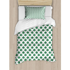 Evergreen Monstera Leaf Duvet Cover Set