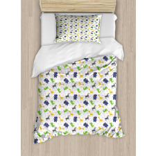 Cheerful Safari Daisies Duvet Cover Set