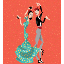 Flamenco Dancers Couple Duvet Cover Set