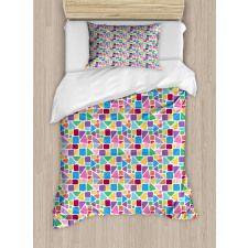 Abstract Mosaic Tile Duvet Cover Set