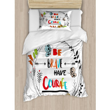 Motivational Style Lettering Duvet Cover Set