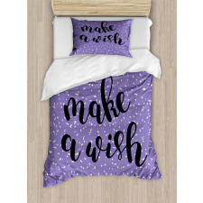 Uplifting Wish Slogan Duvet Cover Set