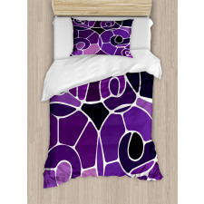 Purple Shaded Spirals Duvet Cover Set