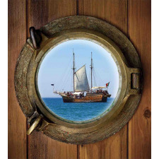 Ship Window with Cruise Duvet Cover Set