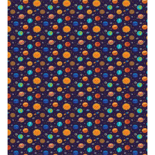 Cheerful Planets and Rockets Duvet Cover Set