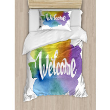 Watercolor Vintage Style Duvet Cover Set