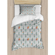 Xmas Season Snowflakes Duvet Cover Set