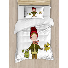 Little Elf Boy with Clover Duvet Cover Set