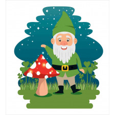 Elf with Mushroom in Forest Duvet Cover Set