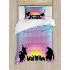 Joyful Dancing People Duvet Cover Set