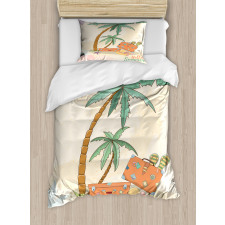 Hello Summer Words Duvet Cover Set