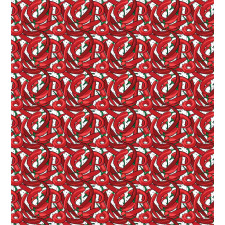 Pattern of Chili Peppers Duvet Cover Set