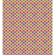 Pastel Color Ogee Shapes Tile Duvet Cover Set