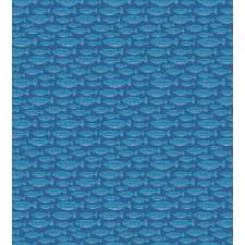 Blue Toned Nautical Life Motif Duvet Cover Set