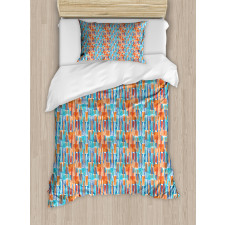 Brush Stroke Arrangement Duvet Cover Set