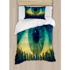 Surveillance Theme Motif Duvet Cover Set