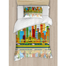 Denver Skyline Old Town Duvet Cover Set