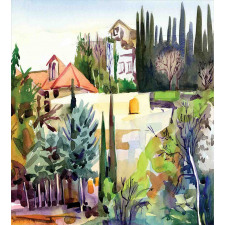 Tuscany Village Scenery Duvet Cover Set