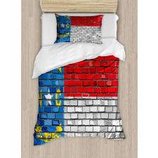 North Carolina Brick Wall Duvet Cover Set