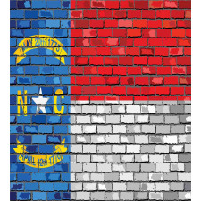 North Carolina Brick Wall Duvet Cover Set