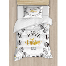 Happy Birthday to You Words Duvet Cover Set