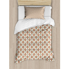 Tall Stems with Leaf Motifs Duvet Cover Set