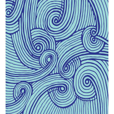 Abstract Spirals Wavy Ocean Duvet Cover Set