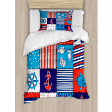 Anchor Helm and Fish Duvet Cover Set