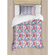 Colorful Mexican Flowers Duvet Cover Set