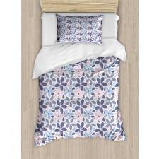 Polygonal Pastel Tone Petals Duvet Cover Set