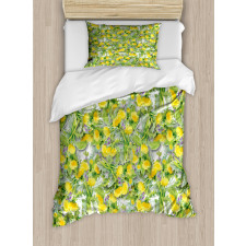 Pile of Chrysanthemum Buds Duvet Cover Set