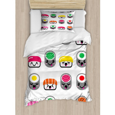 Kawaii Style Sushi Duvet Cover Set