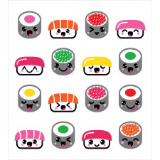 Kawaii Style Sushi Duvet Cover Set