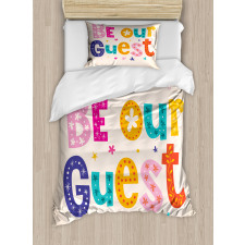 Cheery Colored Letters Duvet Cover Set