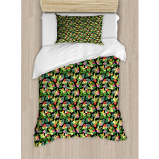 Floral Botany Composition Duvet Cover Set