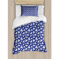 Silhouette of Flower Duvet Cover Set