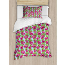 Hand-drawn Summer Pattern Duvet Cover Set