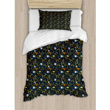 Childish Doodle Blossoms Duvet Cover Set