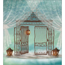 Old Gate and Curtain Duvet Cover Set