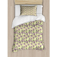 Blooming Lilies Art Pattern Duvet Cover Set